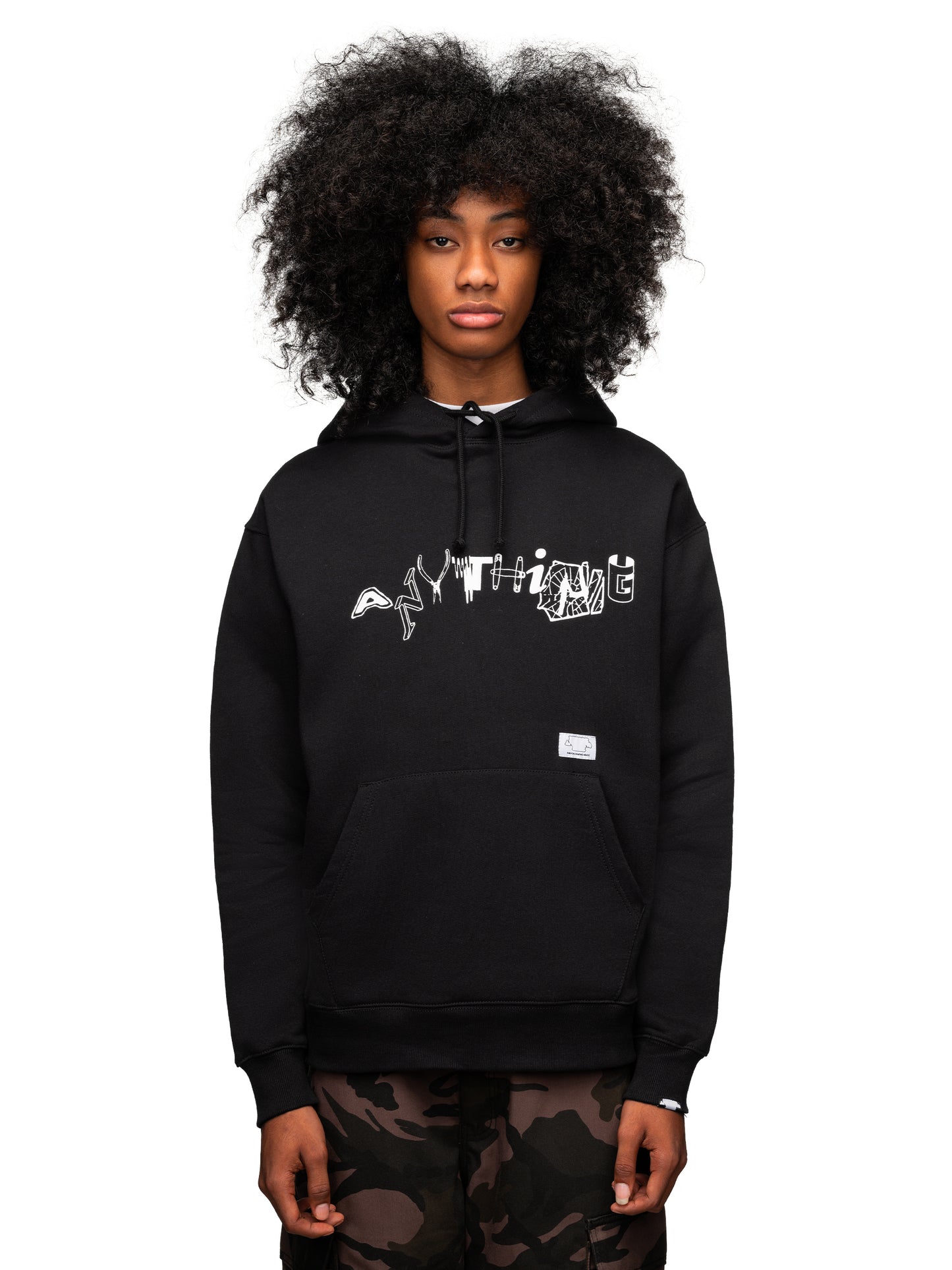 Font Hoodie Black