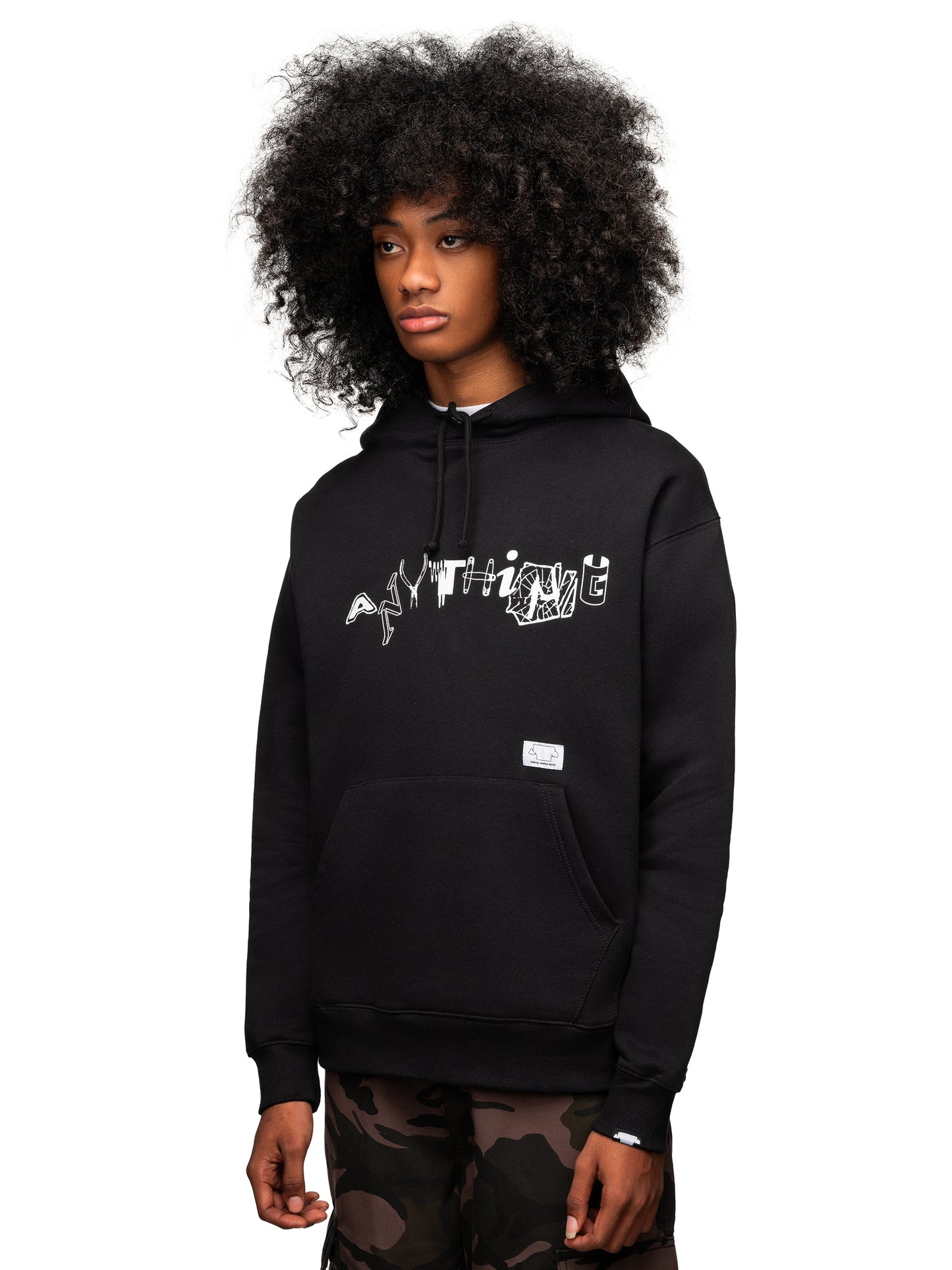 Font Hoodie Black