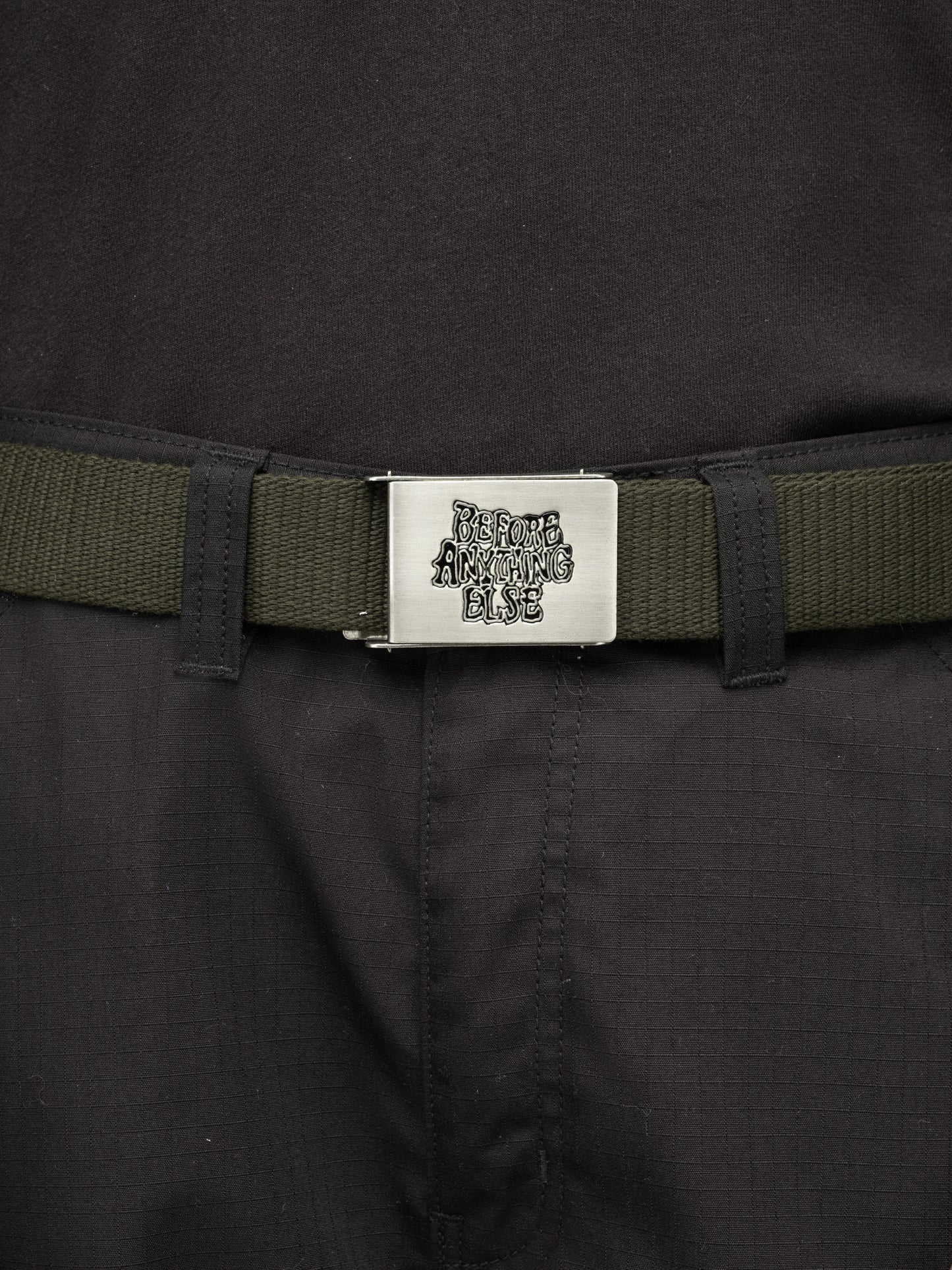 SP25 Logo Webbing Belt Olive