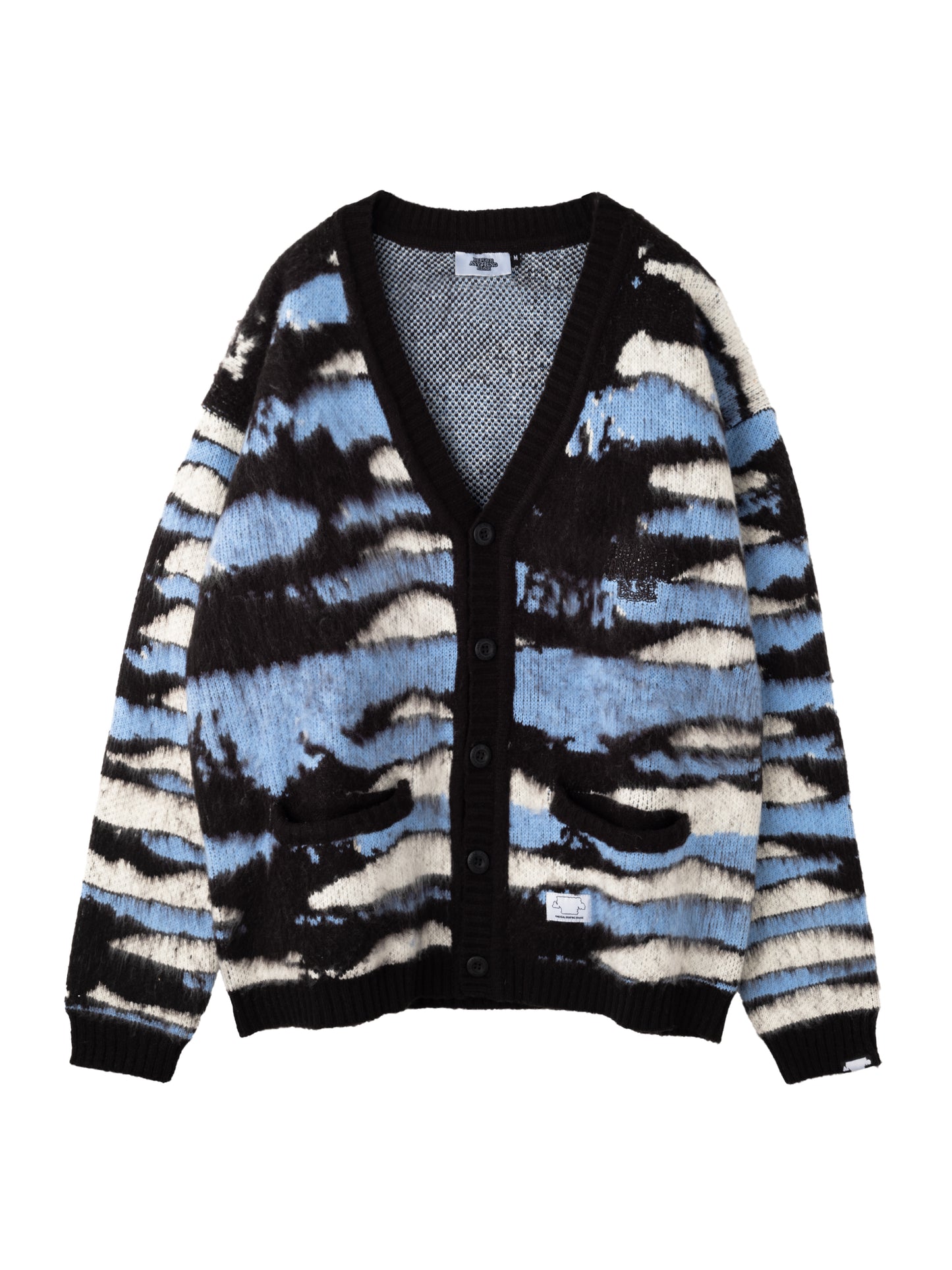 SP25 Logo Cardigan Knit Blue White