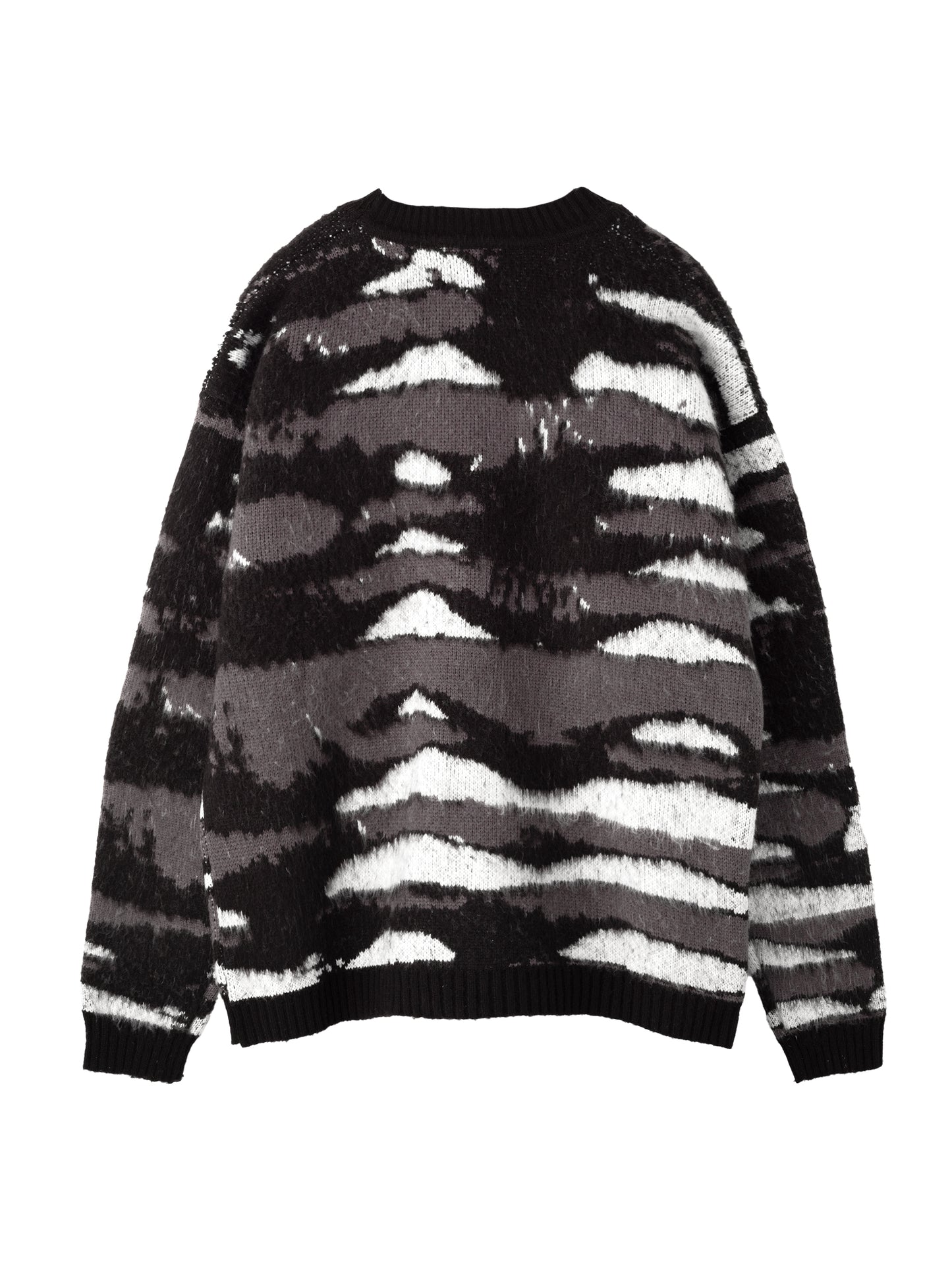 SP25 Logo Cardigan Knit Black White