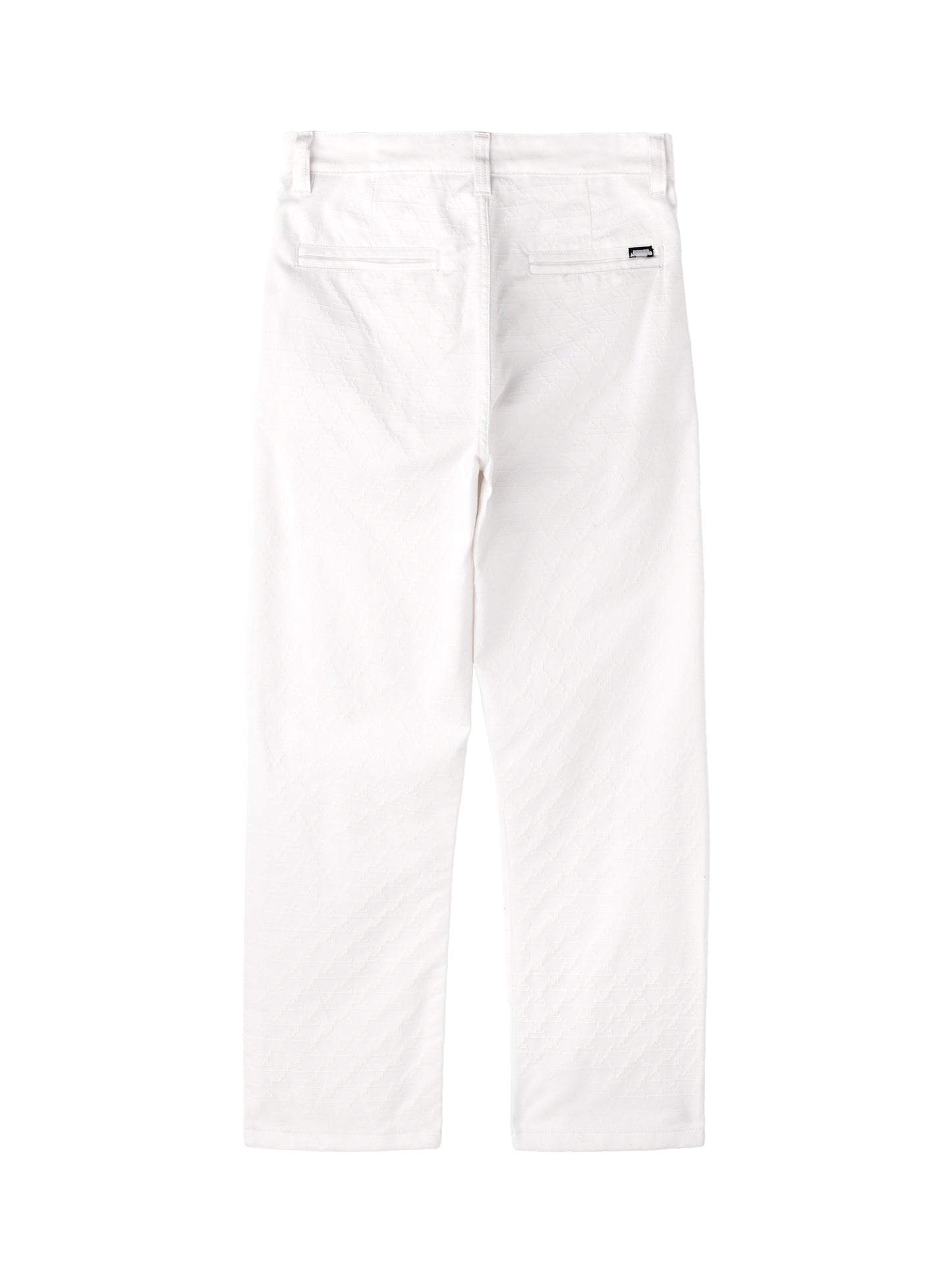 Logo Pleated Pant White