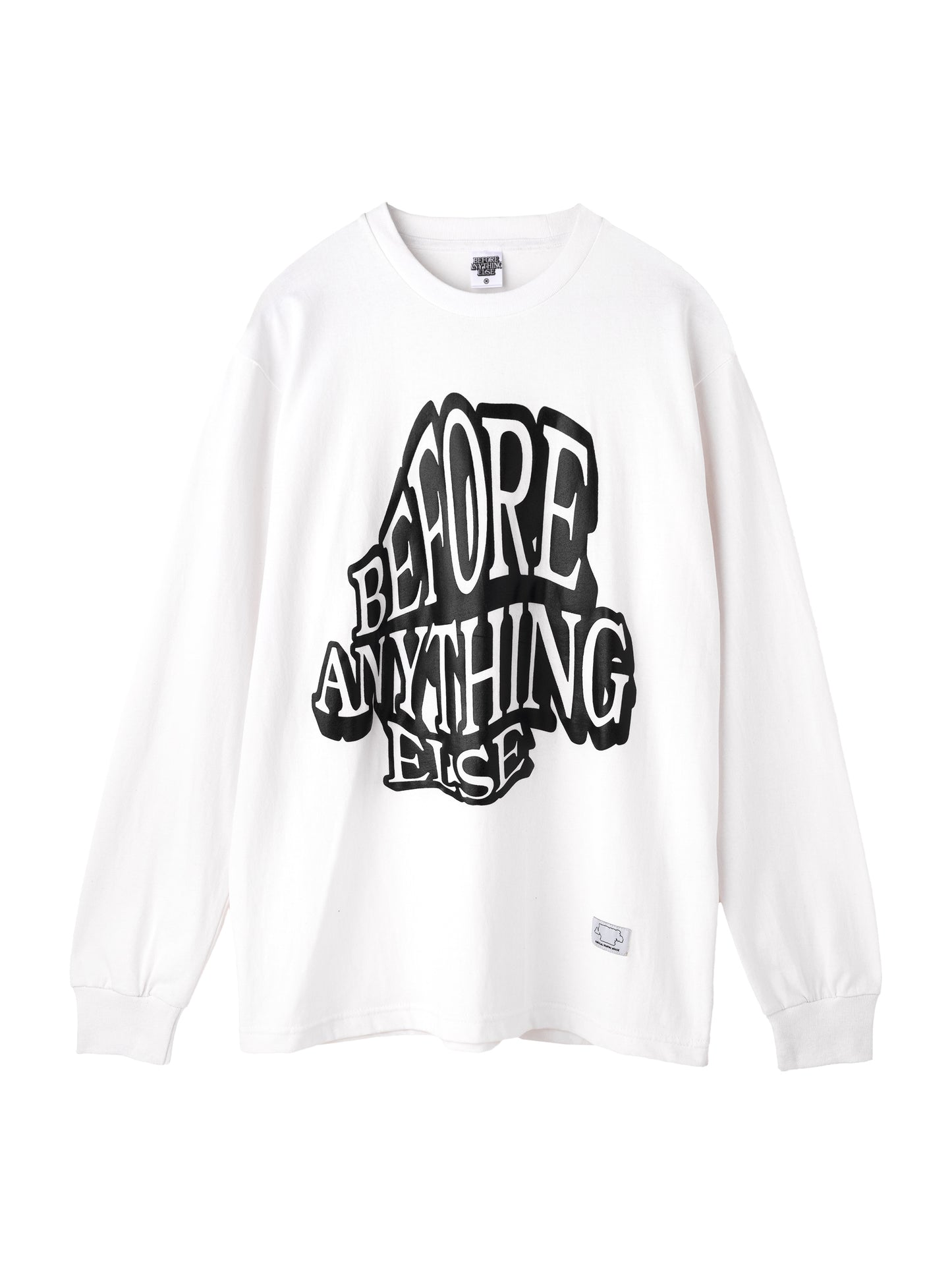 Fluid Logo LS Tee White