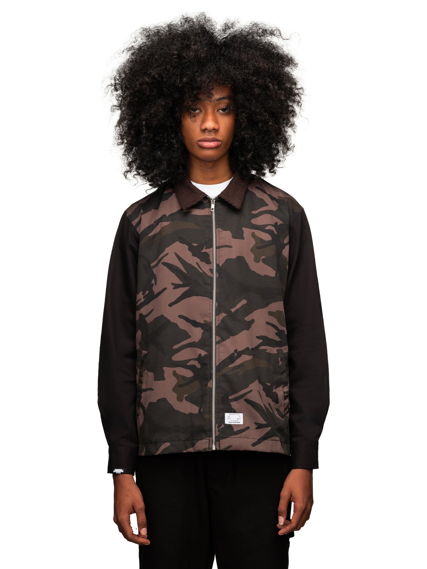 Logo Work Jacket Camo Black
