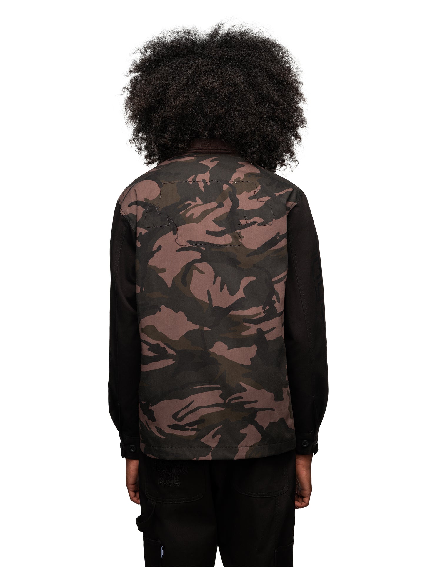 Logo Work Jacket Camo Black