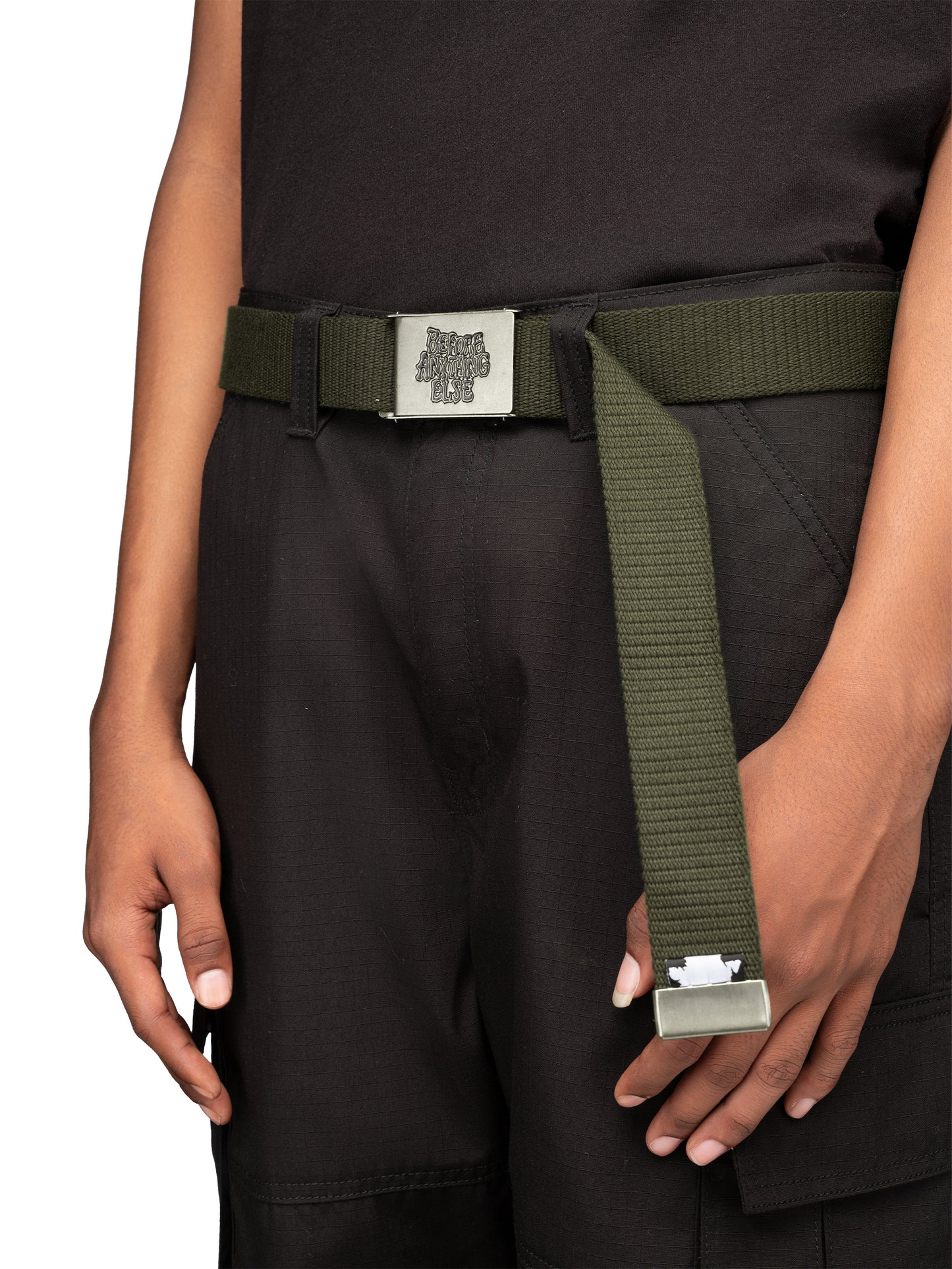 SP25 Logo Webbing Belt Olive