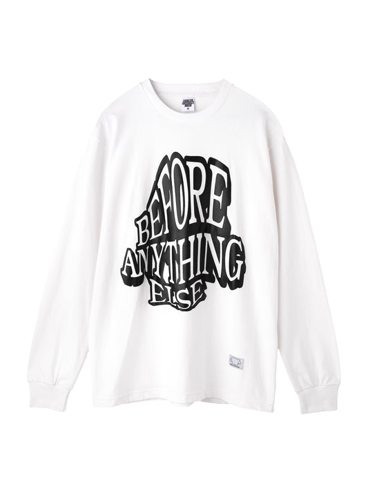 Fluid Logo LS Tee White